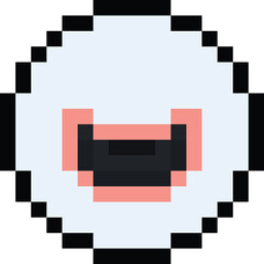 Pixel art cartoon angry eye icon