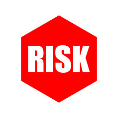 risk sign on a white background