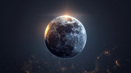 Eclipse: A vector illustration of a penumbral lunar eclipse