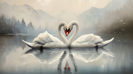 Serenade of Swans: Elegance on Tranquil Waters