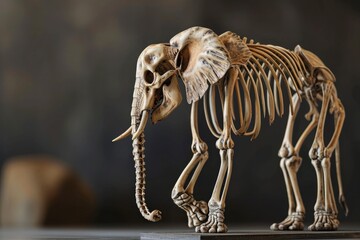 the skeletal elegance of an elephant, showcasing the massive yet agile framework of this majestic...