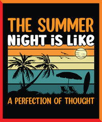 Summer Beach T-shirt Design. EPS. PNG, summer shat. PNG, EPS, Files for clothing, bag, cups, card, EPS 10	