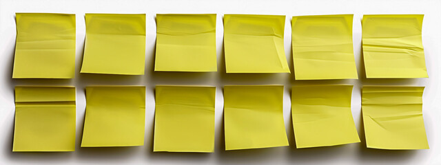 Sticky Notes on Bulletin Board, Reminder and Message Concept, Office Background