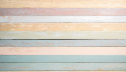 Colorful Pastel Wood Planks, Wooden Rainbow Texture Background