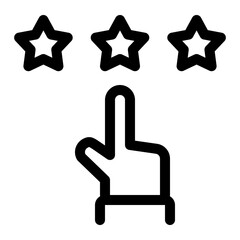 Star credibility hand icon