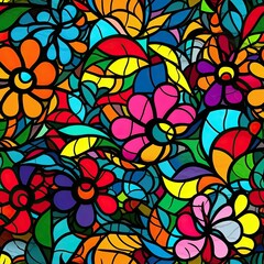 Fototapeta na wymiar Floral seamless pattern, flower pattern, background.