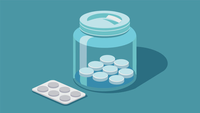 Toothpaste tablets packaged in a glass jar with a metal lid reduce plastic waste in the bathroom.