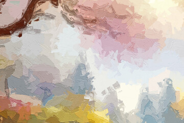 Oil paintings and various floral landscapes, ponds, forests, tigers, birds, lotus leaves, and lotus flowers