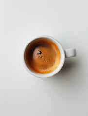 Freshly Brewed Espresso in a White Cup

