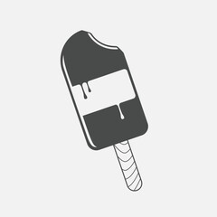 bite ice cream silhoutte