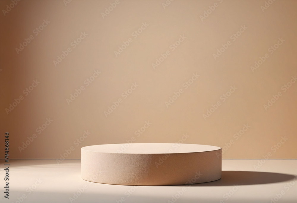 Aufkleber earthly sandstone empty podium product display for product presentation