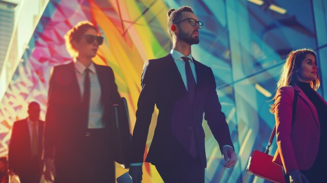 A team of professionals in the office works on strategic projects, jointly developing innovative solutions and achieving high results.