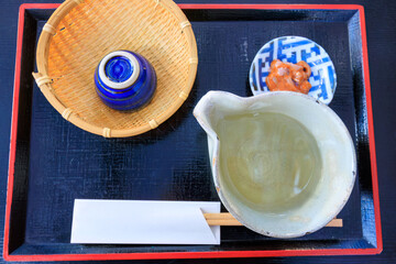 お昼から最高の日本酒。
The best sake from...