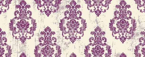 distressed damask pattern background, vintage background