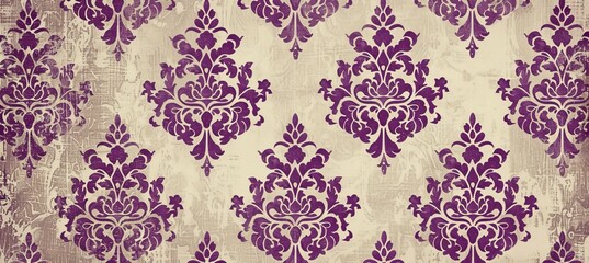 distressed damask pattern background, vintage background