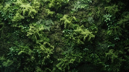 Fototapeta na wymiar Textured in mossy green Green moss backdrop