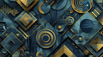 Futuristic abstract background with geometric