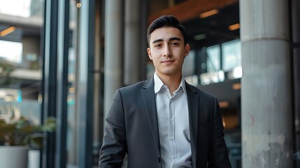 Fototapeta premium A young entrepreneur thriving in a dynamic business environment