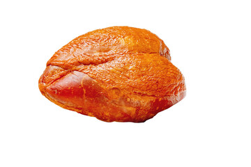 Smoked chicken breast. Isolated
