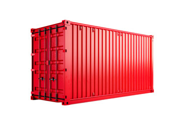 Red Container Utility on Transparent Background