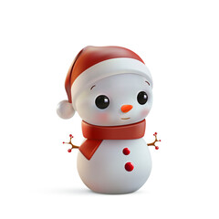 snowman isolated on white background