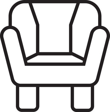recommend clip art: Sofa Icon Line Art