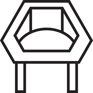 recommend clip art: Sofa Icon Line Art