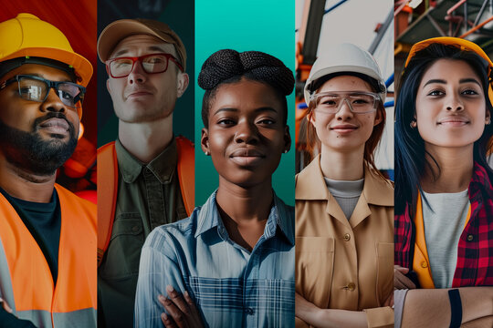 A collage featuring individuals from various professions, highlighting the diversity and essential contributions of different careers