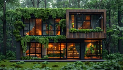 Sustainable green building. 