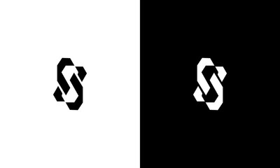 initial s monogram logo design vector illustration
