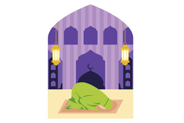 Ramadan Kareem Flat Design Illustration