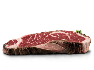 raw meat on a white background