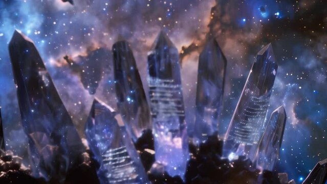 Crystal silhouettes etched upon the twilight veil shift and shimmer, channeling cryptic chronicles inscribed on veils of molten silver. 