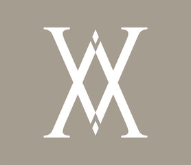 Combination of Letters X and X. Abstract Vector Logo Design Template. Creative Architecture Concept Icon