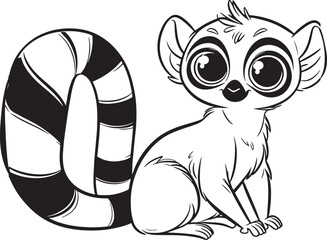 coloring lemur for kids © Ragil