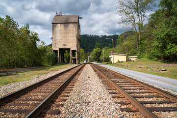 Fototapeta na wymiar The Ghost Town of Thurmond in the New River Gorge National Park, West Virginia, USA