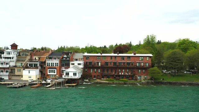Aerial Pan Shot of Waterfront Homes - Pt. 1