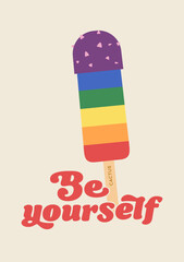 Pride Month June 2024, vector illustration in rainbow colors for LGBTQ community celebrations, diversity, equality, gay, lesbian, transgender, queer, bisexual, transsexual, intersexual, poster