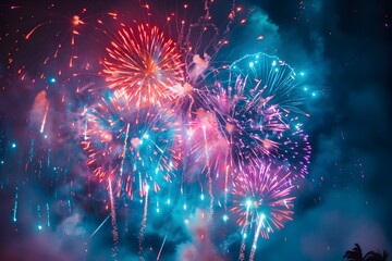 Spectacular Fireworks Lighting Up the Vibrant Skies at Celebratory Festivals