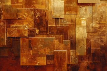 golden background texture with geometrical forms