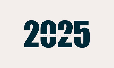 Happy New Year 2025 Text Design.