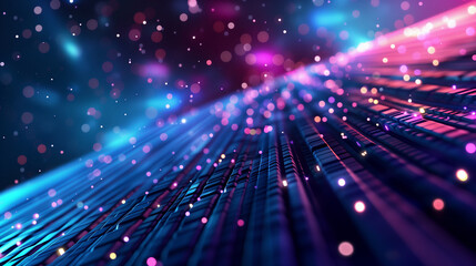 A colorful space scene with a blue planet and a red planet. The planets are surrounded by a colorful, swirling background. The scene is abstract and artistic, with a sense of movement and energy