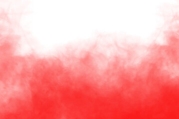 Abstract red smoke mist fog on a transparent background. Texture for  creating an intense nuance, graphic and web