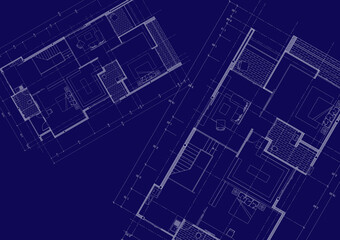 Floor plan designed building on the drawing.