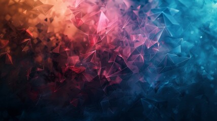Abstract colorful geometric triangles background - A dazzling abstract background featuring an array of geometric triangles in a gradient of vivacious colors
