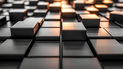 Obraz premium black cube boxes background.