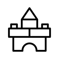 block toys line icon illustration vector graphic