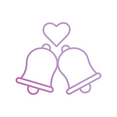 wedding bells icon with white background vector stock illustration
