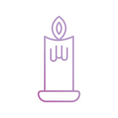 candle icon with white background vector stock illustration