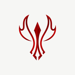 Minimalist Tribal Flame Logo Vector Illustration